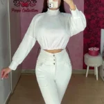 بلوز کمر گت یقه اسکی