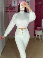 بلوز کمر گت یقه اسکی