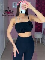 کراپ بندی گلدار - تصویر 4