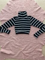 کراپ یقه اسکی راهراه - تصویر 4