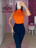 بادی یقه اسکی بدون آستین