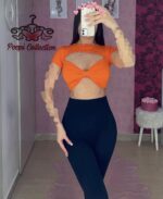 کراپ پاپیون آستین کوتاه - تصویر 5