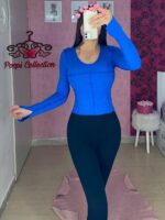 بلوز آستین کلوش دوخت از رو - تصویر 7
