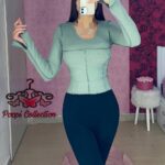 بلوز آستین کلوش دوخت از رو