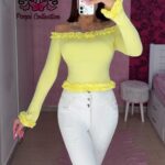 بلوز قایقی چیندار